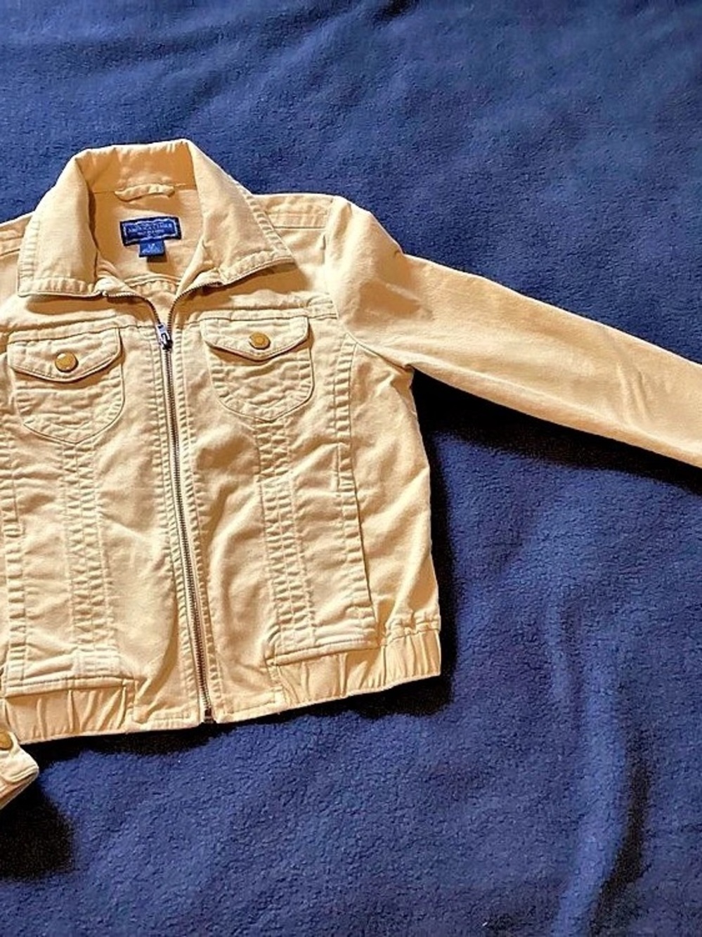 American Eagle Outfitters denim Style Jacket in Yellow Size Small . SKU 34
